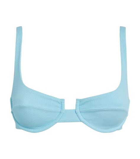 Womens Melissa Odabash Blue Montreal Bikini Top Harrods Uk