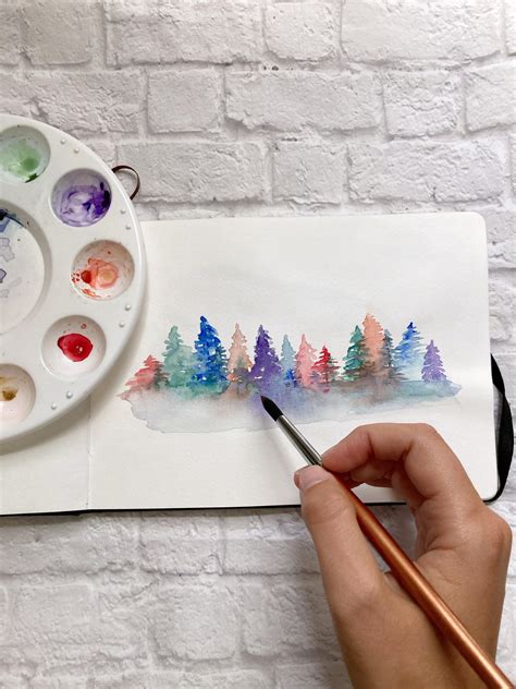 Enchanted forest watercolor painting. : r/crafting