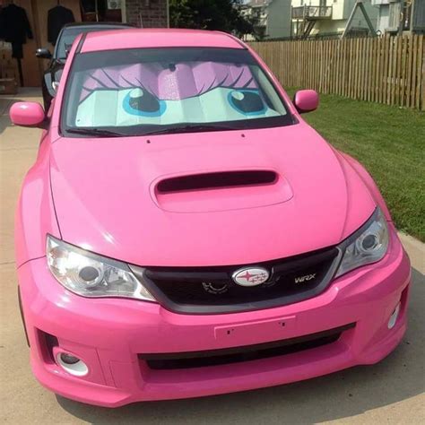 Subaru Wrx Check Out That Sunshade That Matches A Gorgeous Pink