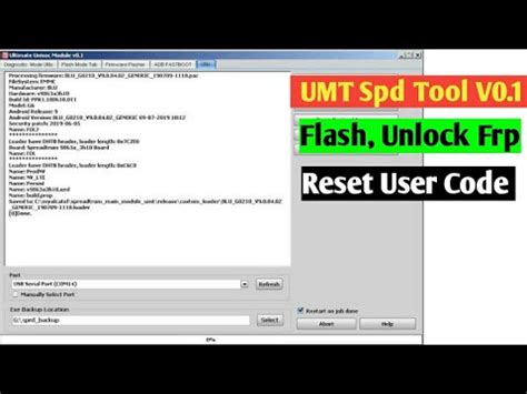 Umt Spd Tool UMT Unisoc Module V0 1 Unlock All Spd Cpu Flash