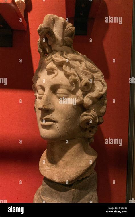 Marble Head Of Medusa With The Fingers Of Perseus The Hero Who Cut Off