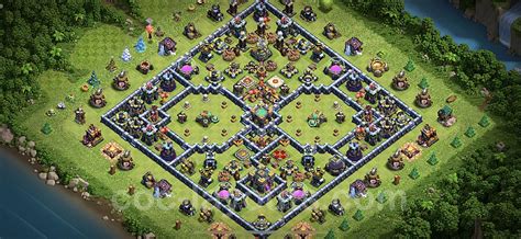 Trophy Defense Base Th14 With Link Hybrid Anti Air Electro Dragon