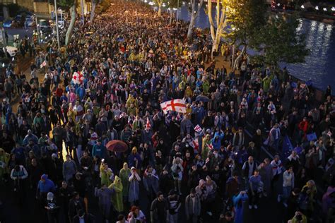 Gruzja Sobotni Protest W Tbilisi Najwi Kszy W Historii Gruzji Nowy