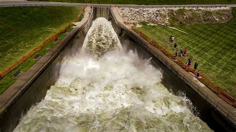 Saylorville Lake Spillway Is Near Maximum Outlfow