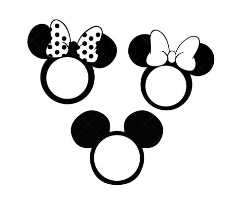 Monogram SVG Mickey Minnie SVG PNG PDF Mickey Monogram