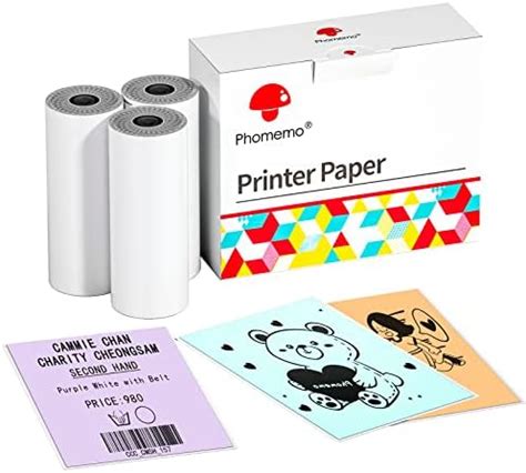 Phomemo Papier Thermique Multicolore Mm Compatible Avec Les Mini