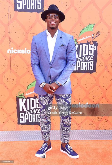 Nfl Player Cam Newton Arrives At Nickelodeon Kids Choice Sports