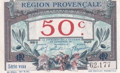 Billet France Centimes Chambre De Commerce De R Gion Proven Ale