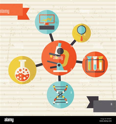 Science Concept Info Graphic In Flat Design Style Stock Vector Image