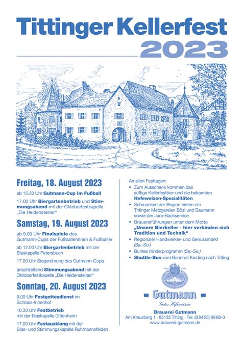 Festprogramm Brauerei Gutmann