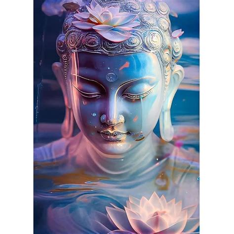 Peinture Diamant Adulte Bouddha Diamond Painting Complet 5D Statue De