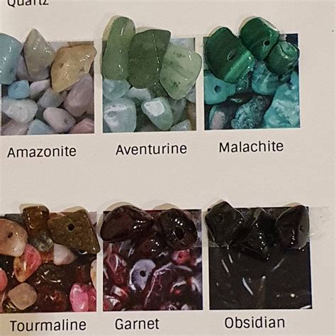 3 Chips Of 21 Types Of Gemstones Drilled Etsy