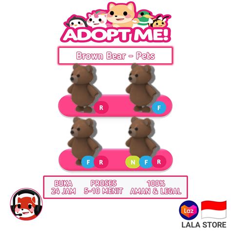 Adopt Me Brown Bear Roblox Lazada Indonesia