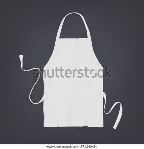 Realistic White Kitchen Apron Vector Illustration Stock Vector Royalty