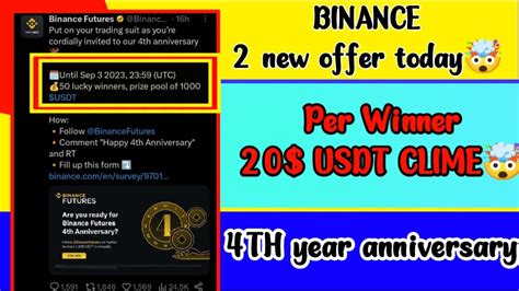 Binance New Offer Today L Instant USDT 20 Claim Ll Binance New Offer