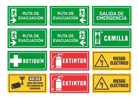 Señalizacion Ruta De Evacuación Norma Ntc 1461 X 12 Und