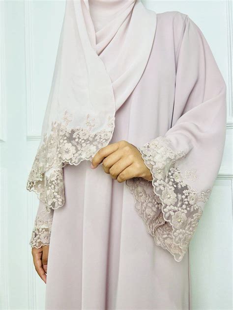 Wajiha In Nude Purplish Dunya Abaya
