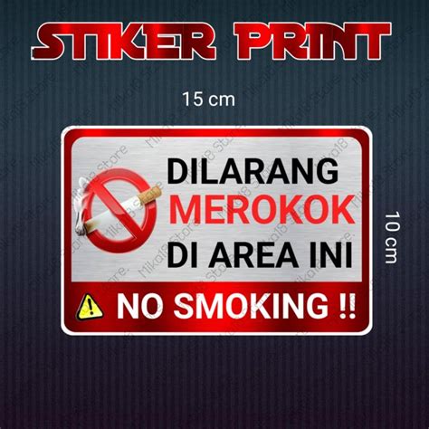 Stiker Dilarang Merokok No Smoking Lazada Indonesia