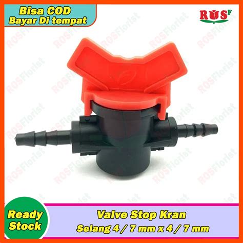 Jual Mini Valve Selang 4 7 Mm Stop Kran Air Offtake Selang PE PU 4 7