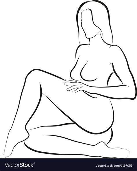 Naked Woman Royalty Free Vector Image VectorStock