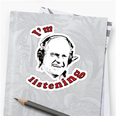 "Frasier Crane - I'm Listening" Sticker by ted-hogeman | Redbubble