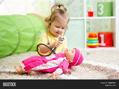 Child Playing Doctor Image And Photo Free Trial Bigstock