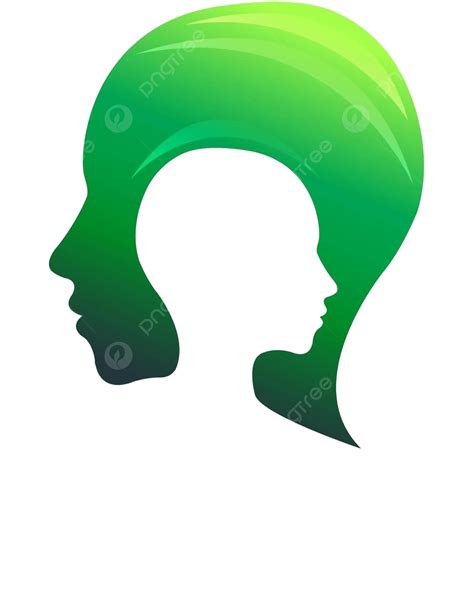 Psychology Symbol In Green Modern Design For Webprint Vector Concept