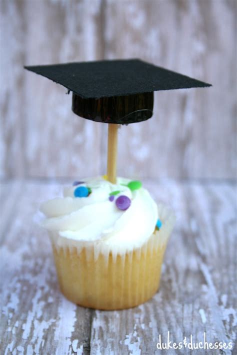 Graduation Cap Cupcake Toppers Dukes And Duchesses