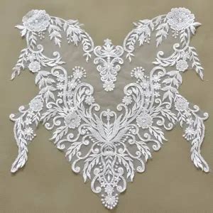 Beaded Ivory Embroidery Bridal Lace Fabric By The Yard Oneyard