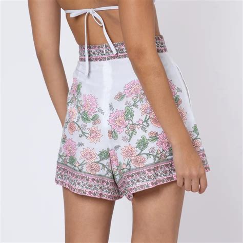 Juliet Dunn Candy Pink Rose Border City Shorts Caroline Randells