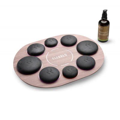 Sada masážní ELEEELS S Revival Hot Stone Spa Collection Masážní oleje gely svíčky FLAGRANTI