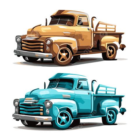 Cartoon Pickup Trucks