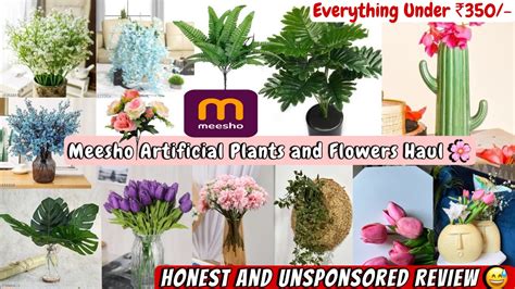 Meesho Artificial Plants For Home Decor Meesho Artificial Flower Haul