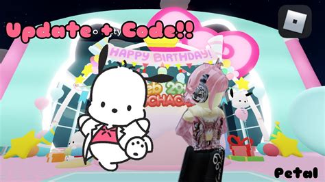 Pochacco Bday Update Code Hello Kitty Cafe Roblox Youtube