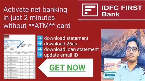 Idfc First Bank Net Banking And Account Statement Youtube