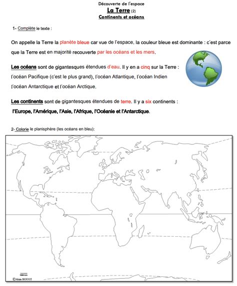 Arriba 82 imagen carte continents et océans vierge a imprimer fr