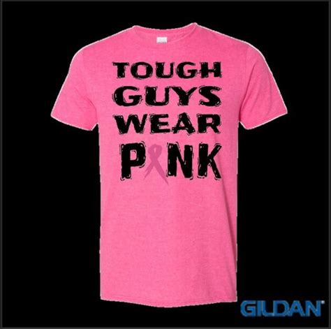 Tough Guys Wear Pink Breast Cancer Shirt Motivational T Shirt Cancer