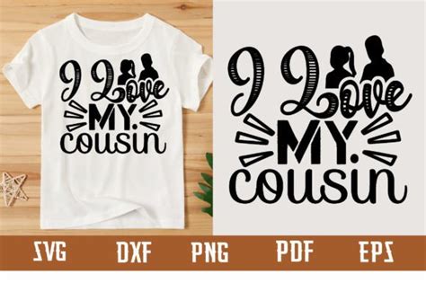 I Love My Cousin Svg Design Graphic By Binasvgbundle · Creative Fabrica