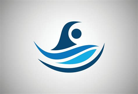 Creative Swimming Logo Design Vector Illustration Vector Art