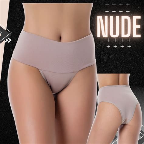 Kit Calcinha Cintura Alta C S Duplo Lisas Lingerie De Qualidade Segura Barriga Power Fitness