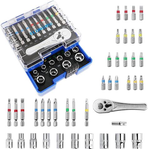 Amazon ELUMPLUS 1 4 Mini Ratchet Set 41 Piece Small Ratchet