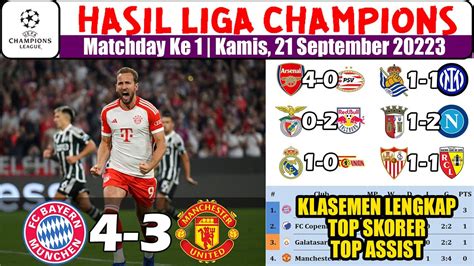 Hasil Liga Champions Tadi Malam Bayern Munich Vs Manchester United