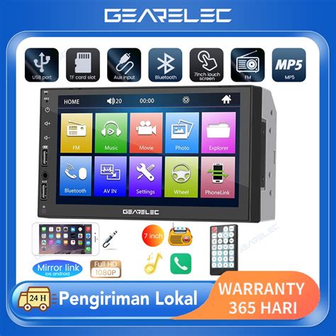 Jual GEARELEC 7002 Bluetooth Stereo Mobil 7 Inci Layar 2DIN In Dash