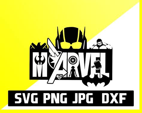 Marvel SVG Logo Marvel Logo Svg Superhero Svg Cut Files - Etsy