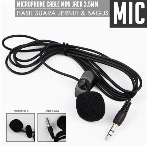 Jual Mic Clip On Microphone Vlog Youtuber Mikrofon Klip Smule Black