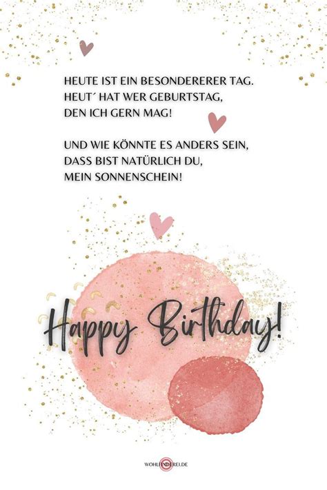 Happy Birthday Einfach schöne Geburtstagswünsche Geburtstagswünsche