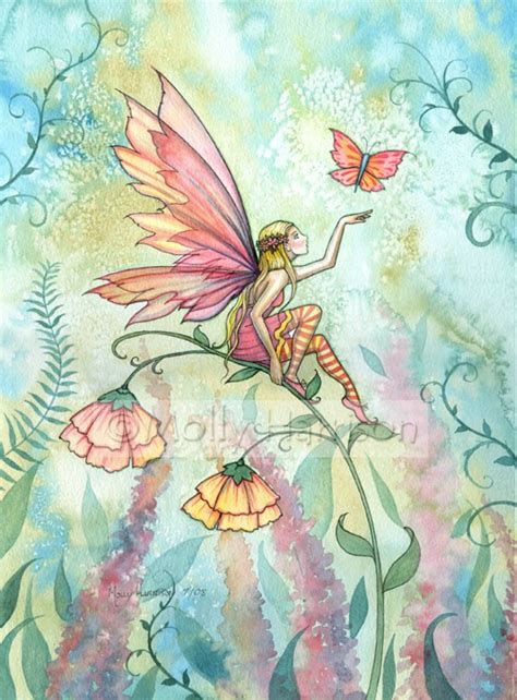 Fairy Painting Fairy Art Fantasy Flower Fairy Fine Art Etsy