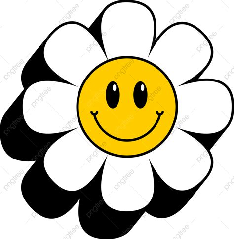 Smiley Flower Cute Smiley World Smiley Day Icon Png And Vector With