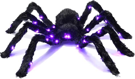 Amazon de PREXTEX aufleuchtende Schwarze haarige Spinne Tarantel für