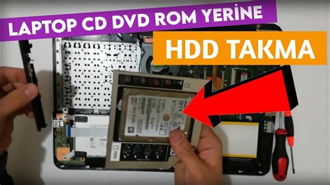 Laptop Cd Dvd Rom Yerine Hdd Ssd Takma Caddy Youtube